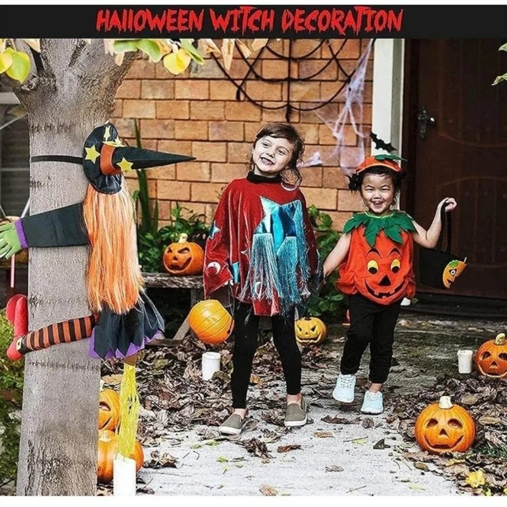 Witch Decoration with Red and Green Accents NIB